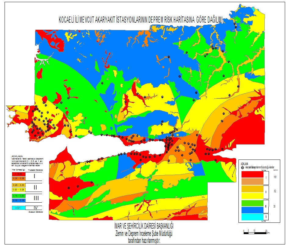Akaryakıt İstasyonları ve Fabrikaların Deprem Risk Haritası