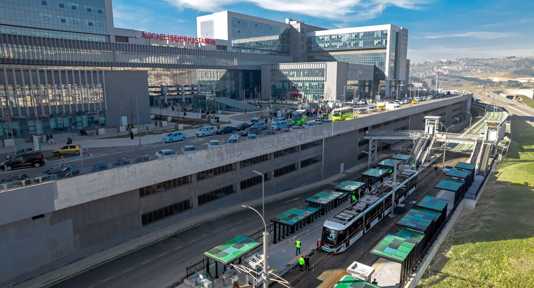 Şehir Hastanesi tramvayında test sürüşü