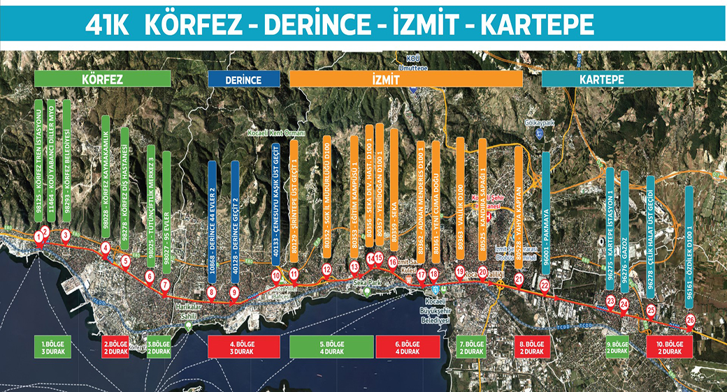 Kocaeli'nin yeni hattı 41K ilk seferine başlıyor